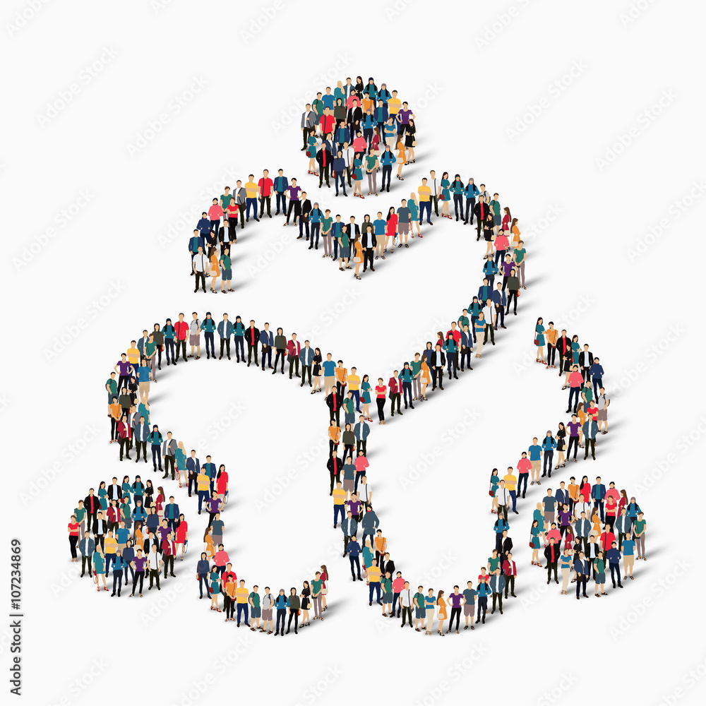 abstract business symbol people abstract business symbol people