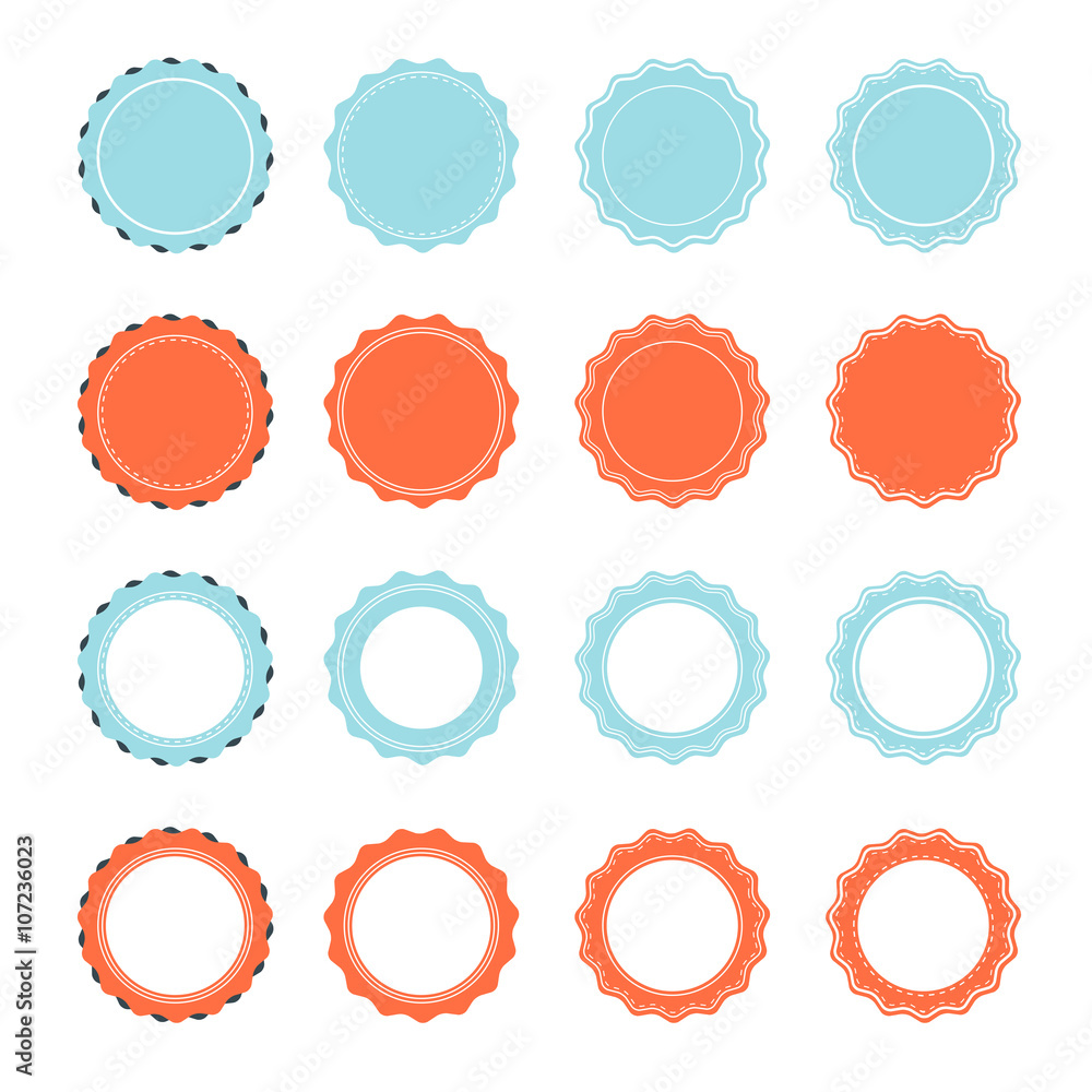 badge banner flat design set badge banner flat design set
