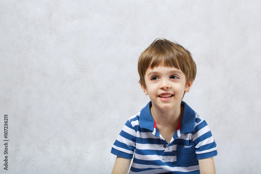 A smiling boy of six years old A smiling boy of six years old