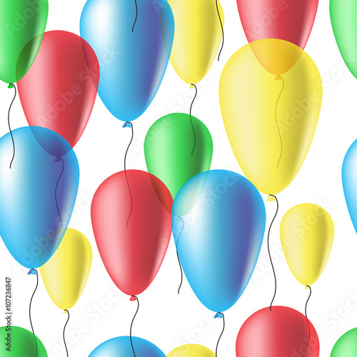 Air Balloons. Seamless Texture.