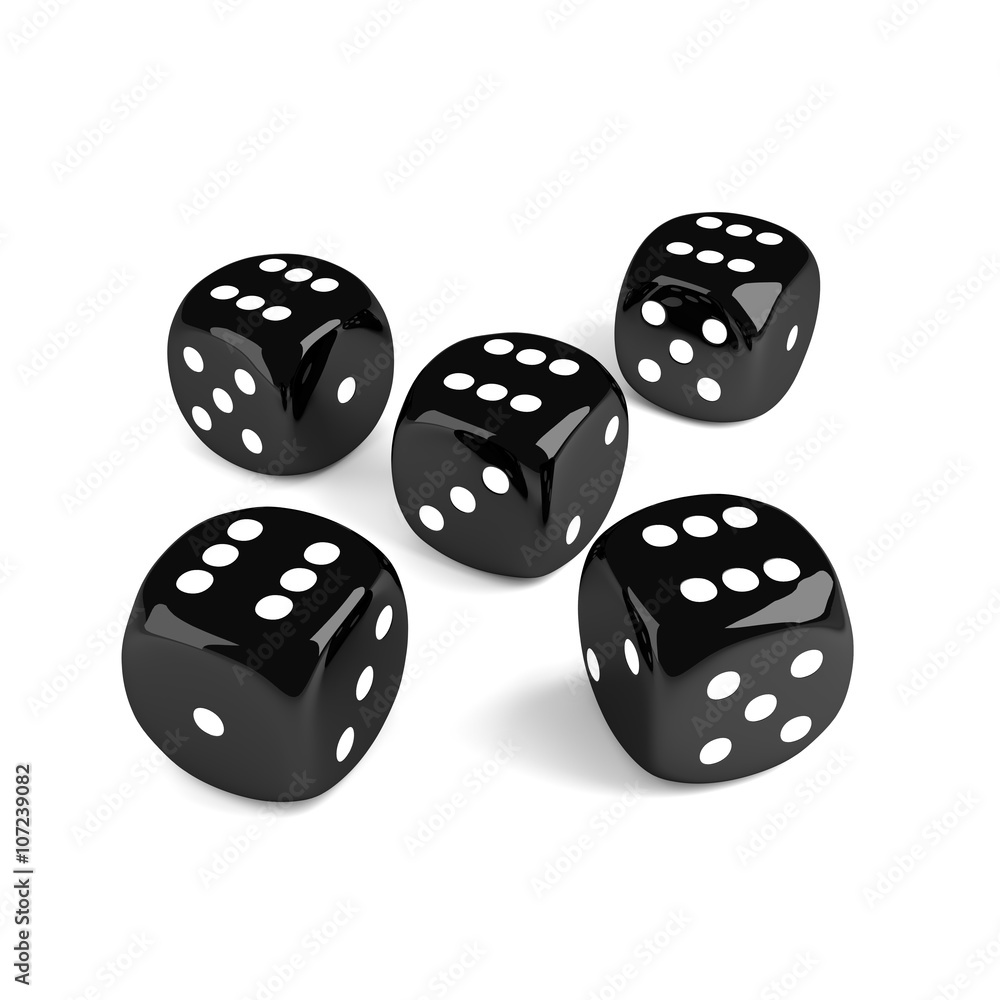 game black dices isolated on white background game black dices isolated on white background