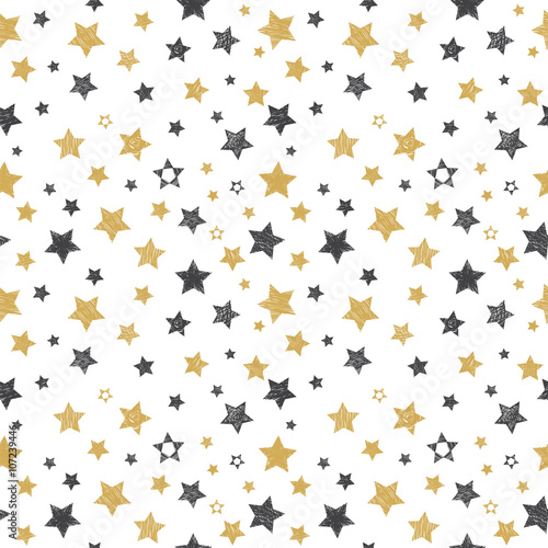 Tapety Wzór z ręcznie rysowane gwiazd. Stylowe tło
