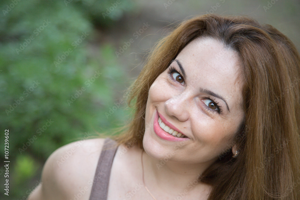 Smiling attractive young woman