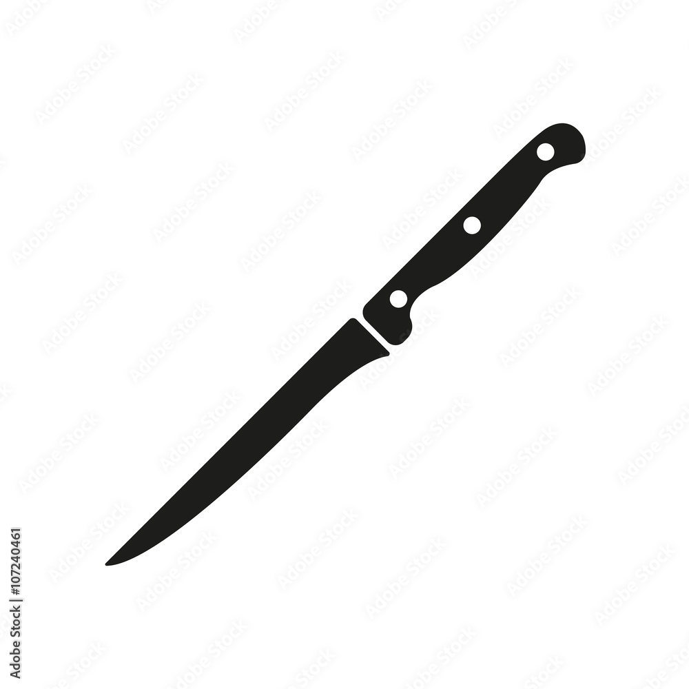 The knife for meat icon. Knife and chef, kitchen symbol.UI. Web. Logo. Sign. Flat design. App. The knife for meat icon. Knife and chef, kitchen symbol.UI. Web. Logo. Sign. Flat design. App.