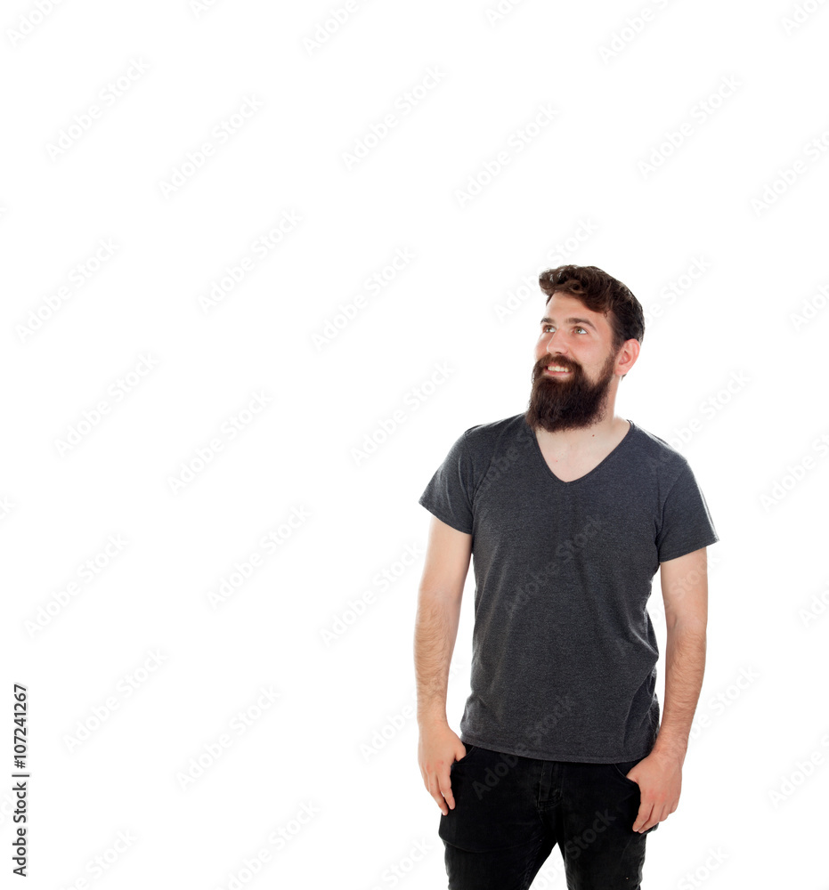 Obraz premium Handsome man with long beard