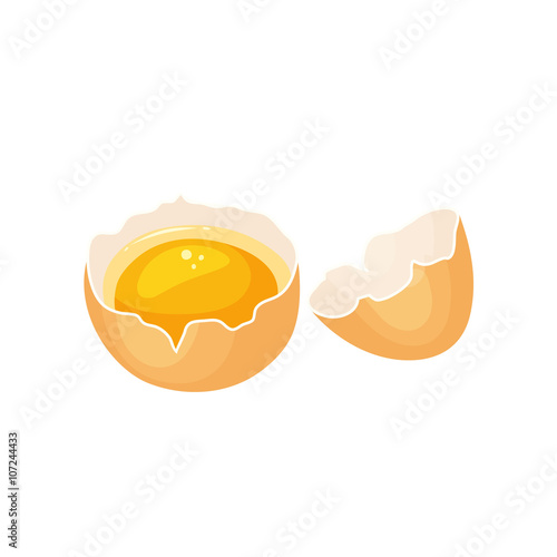 Crack egg with yolk