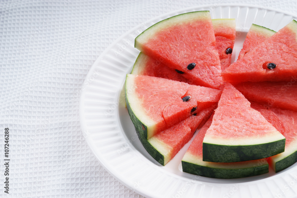 Watermelon. Slices of fresh watermelon on white Watermelon. Slices of fresh watermelon on white