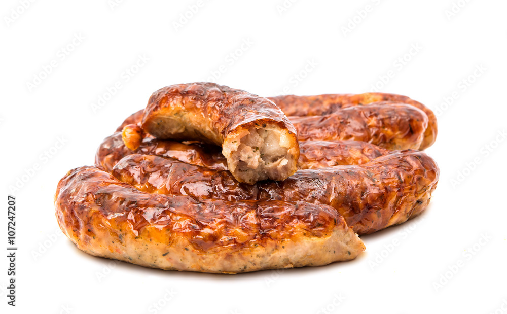Grilled Sausage isolated Grilled Sausage isolated