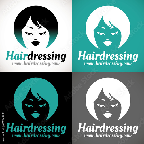 coiffeur cheveux visagiste logo