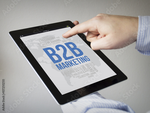 b2b marketing concept on a tablet