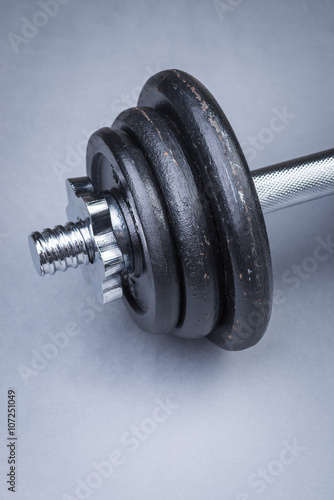 Heavy classical dumbbell on grey