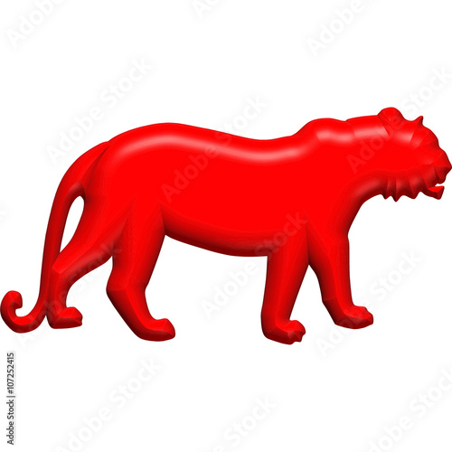 Fototapeta Naklejka Na Ścianę i Meble -  tiger silhouette