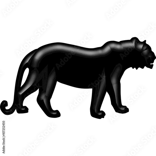 Fototapeta Naklejka Na Ścianę i Meble -  tiger silhouette