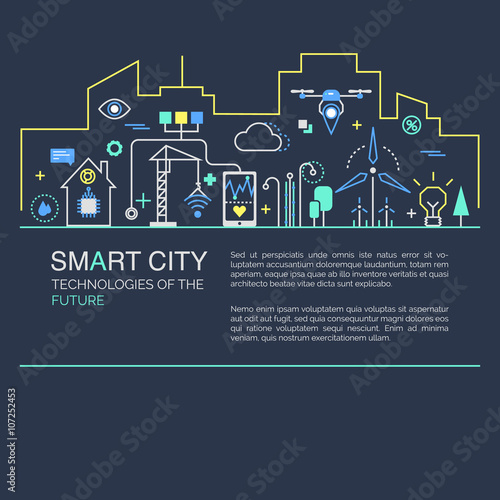 Smart city vector concept. 