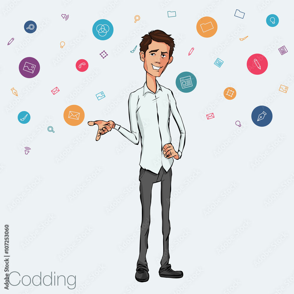 Presentation of business product, project, report.