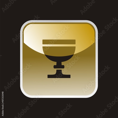 Icono de un cáliz. Ilustración vectorial religiosa