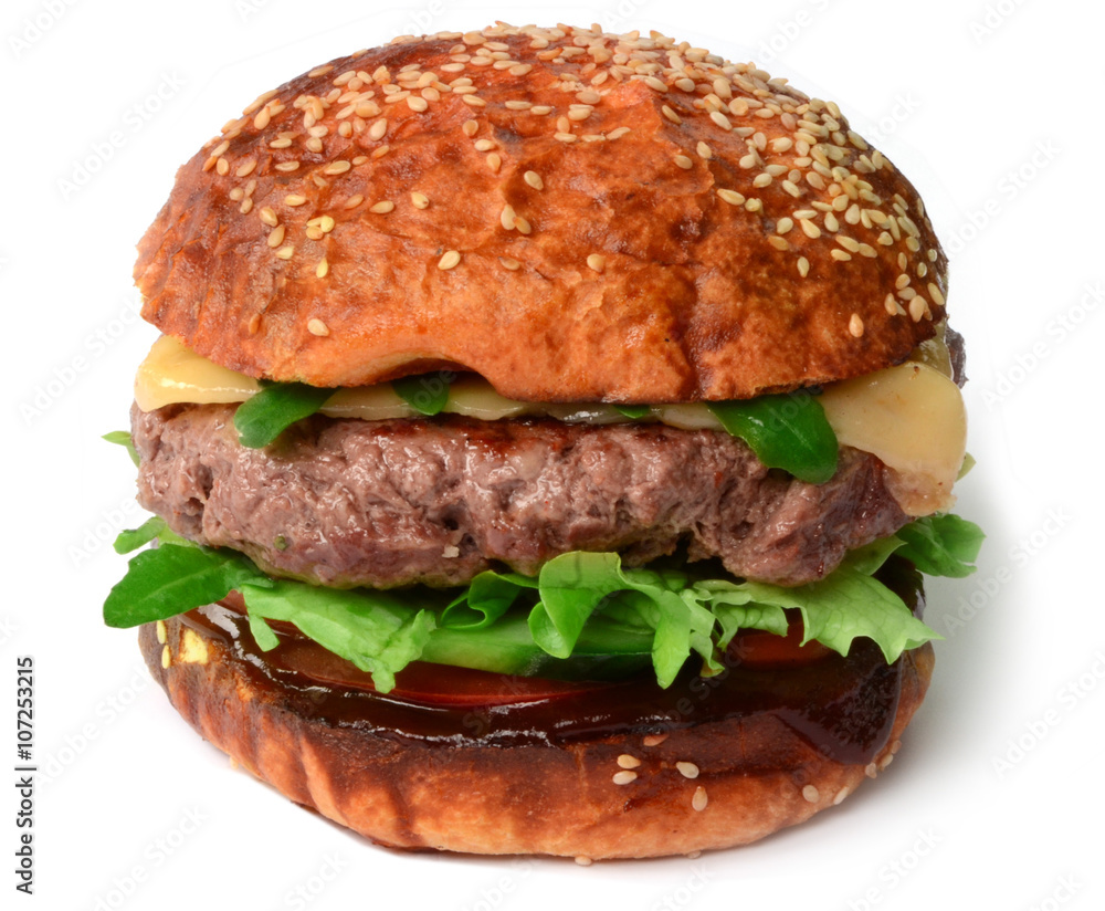 Hamburger Cheesburger Dunkel freigestellt Hamburger Cheesburger Dunkel freigestellt