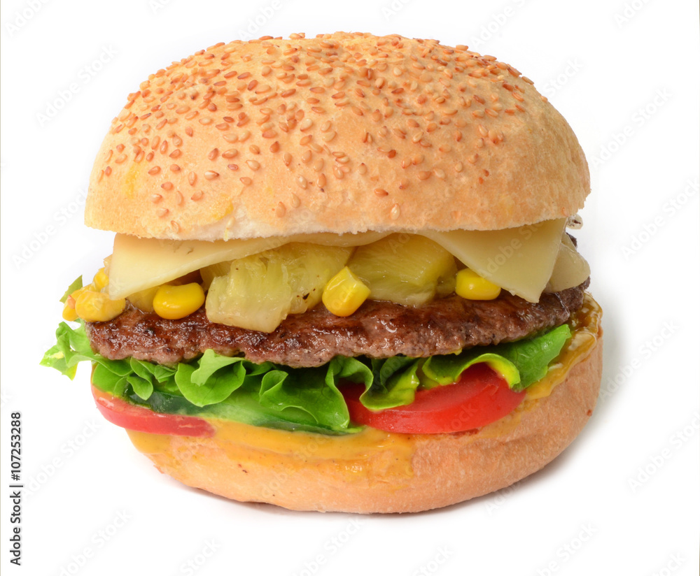 Hamburger Cheesburger freigestellt Hamburger Cheesburger freigestellt