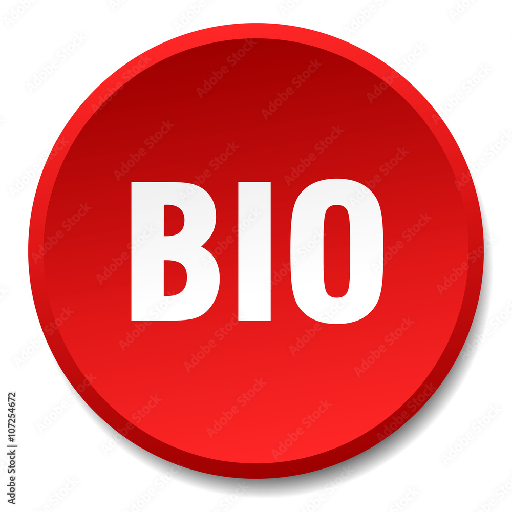 bio red round flat isolated push button bio red round flat isolated push button