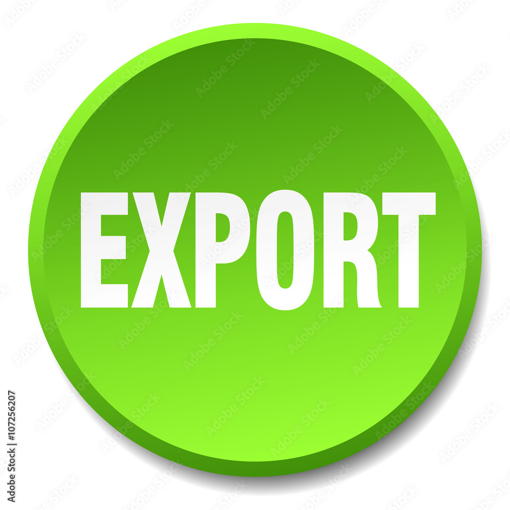 export green round flat isolated push button export green round flat isolated push button