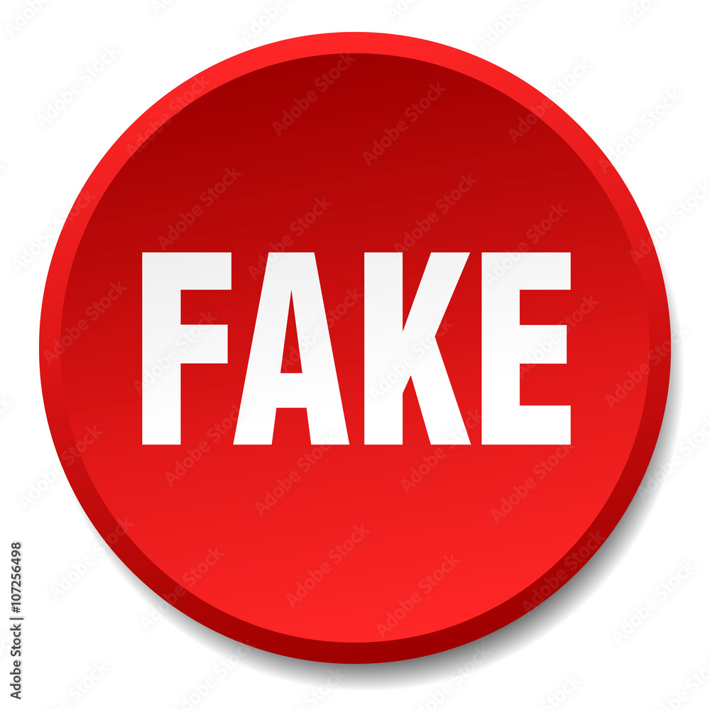 fake red round flat isolated push button fake red round flat isolated push button