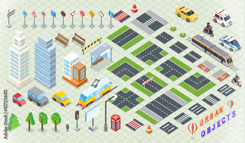 Isometric Part of the City Infrastructure