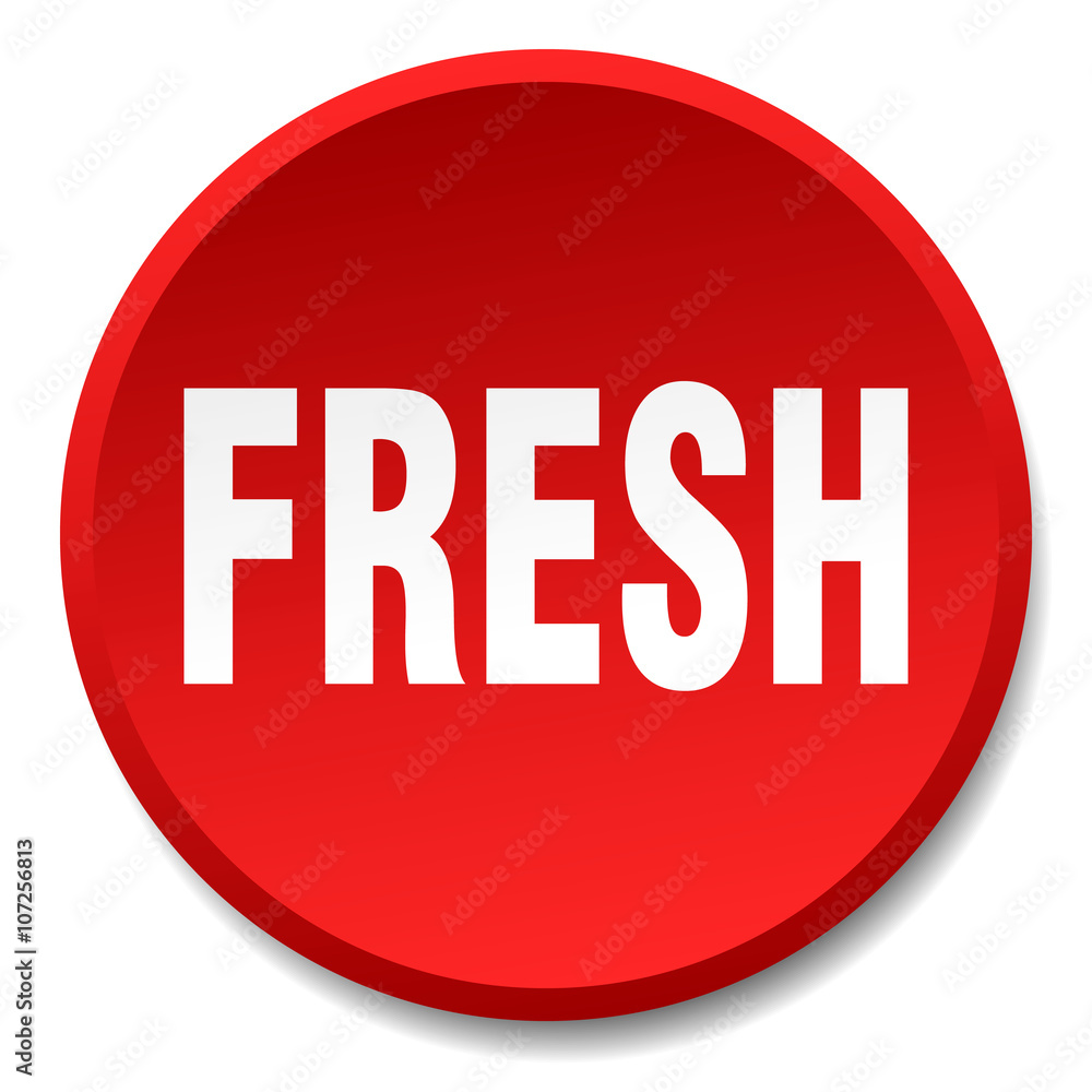 fresh red round flat isolated push button fresh red round flat isolated push button