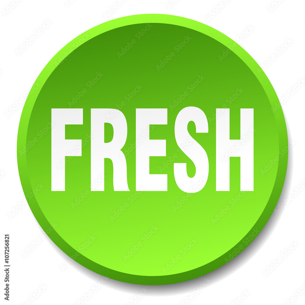 fresh green round flat isolated push button fresh green round flat isolated push button
