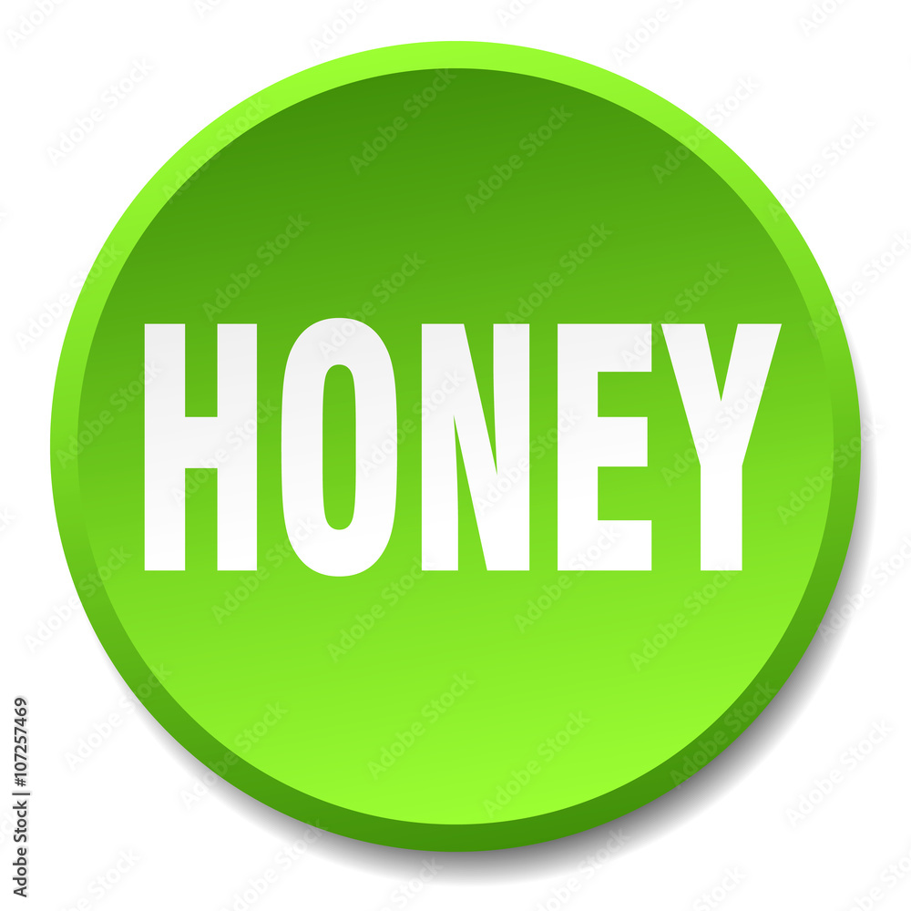 honey green round flat isolated push button honey green round flat isolated push button