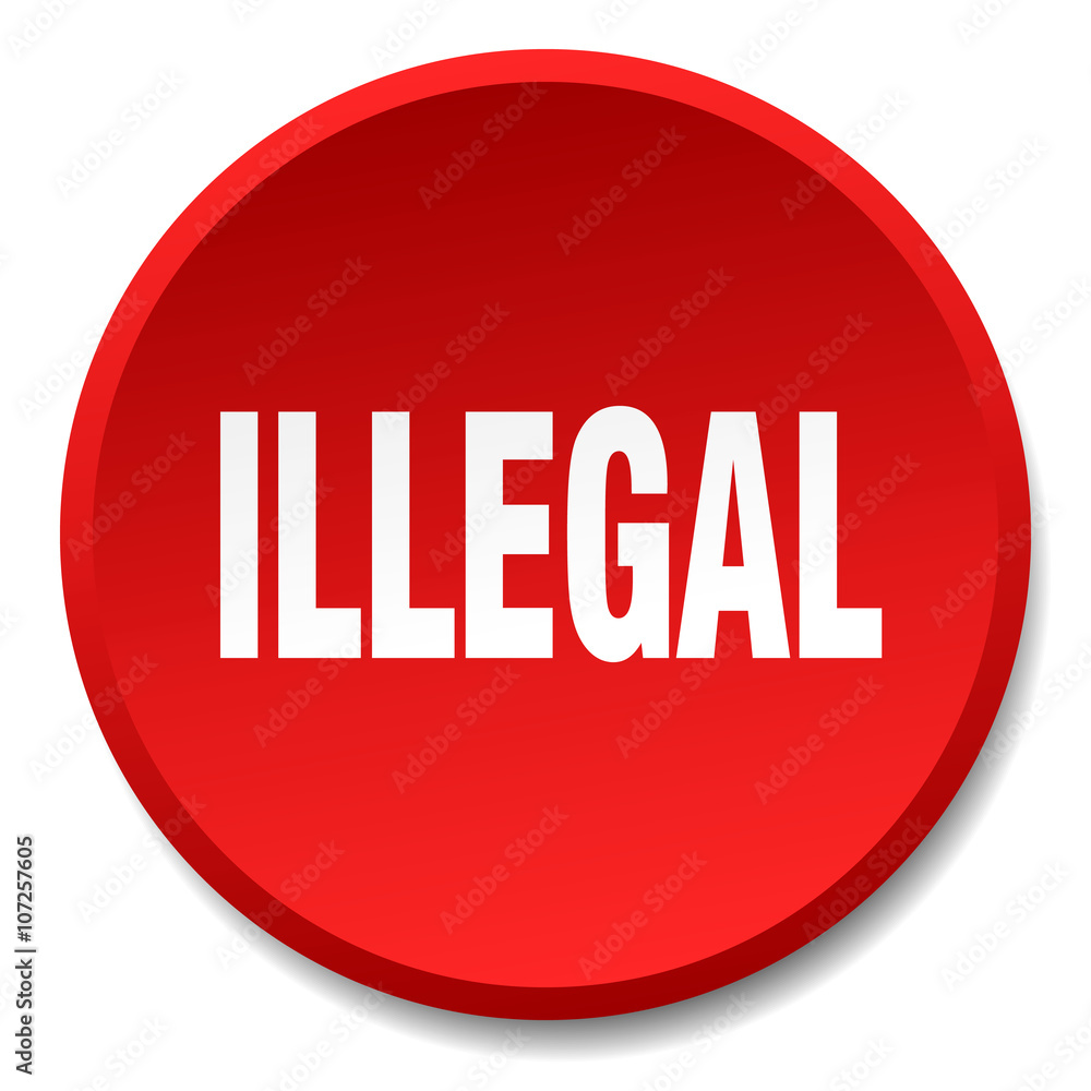 illegal red round flat isolated push button illegal red round flat isolated push button