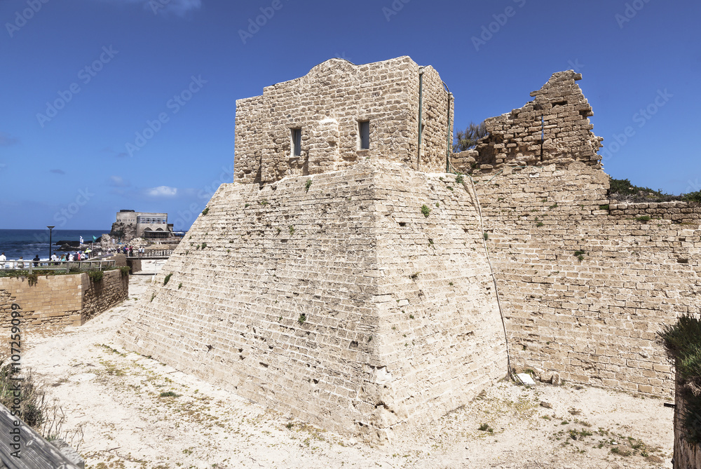 Fortified Crusader City in the National Archaeological Park Caesarea
