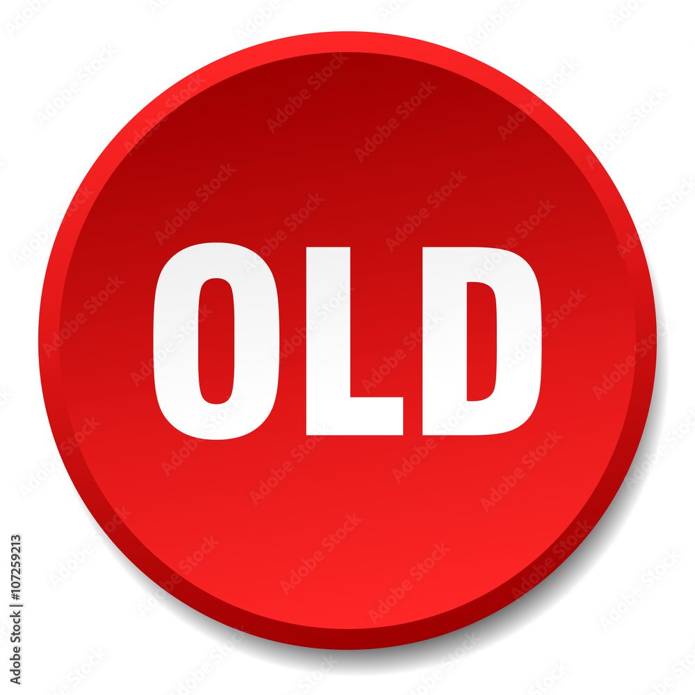 old red round flat isolated push button old red round flat isolated push button
