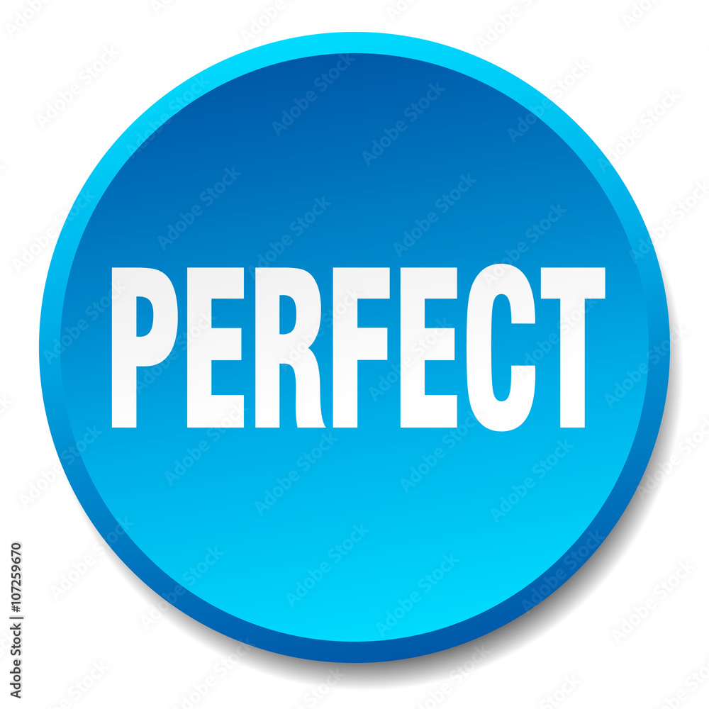perfect blue round flat isolated push button perfect blue round flat isolated push button