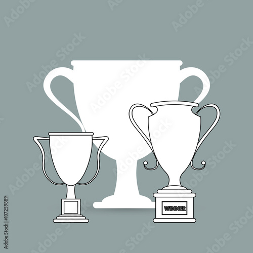 Winner icon design, vector illustration