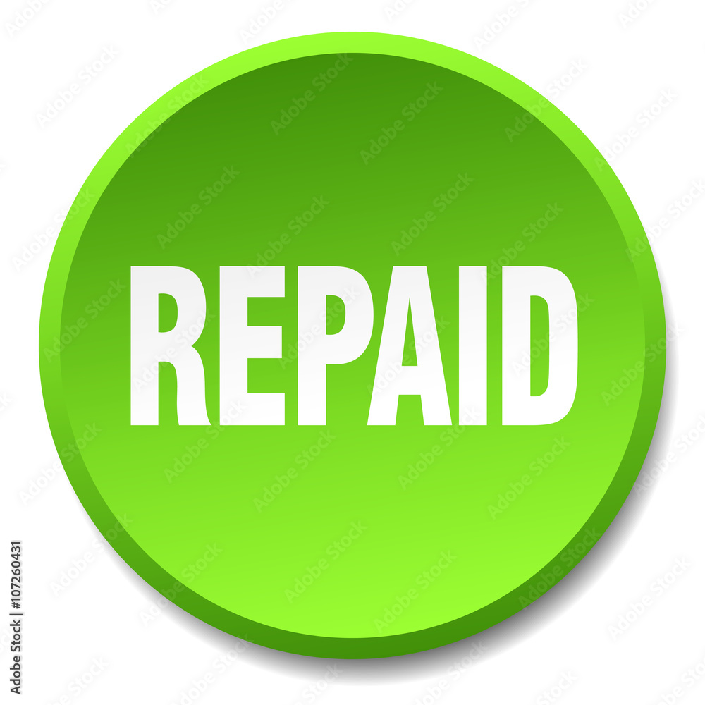 repaid green round flat isolated push button repaid green round flat isolated push button
