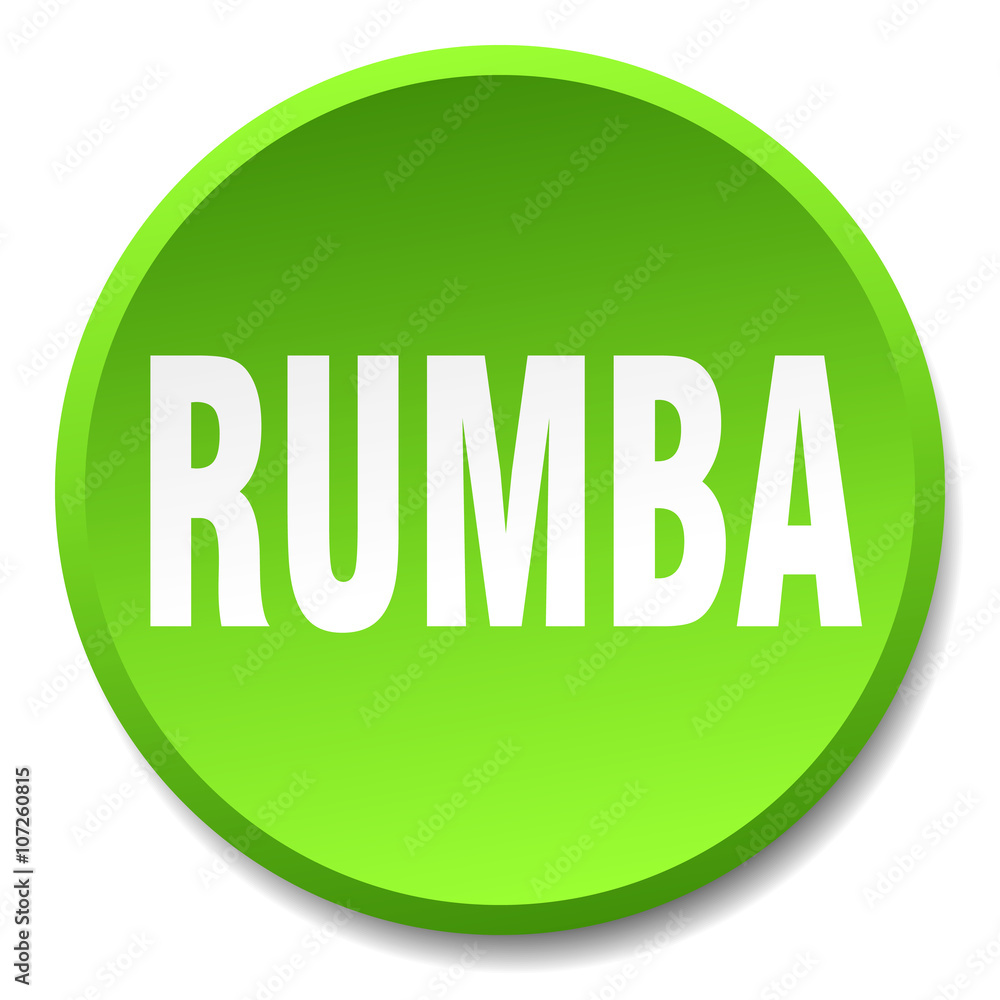 rumba green round flat isolated push button rumba green round flat isolated push button