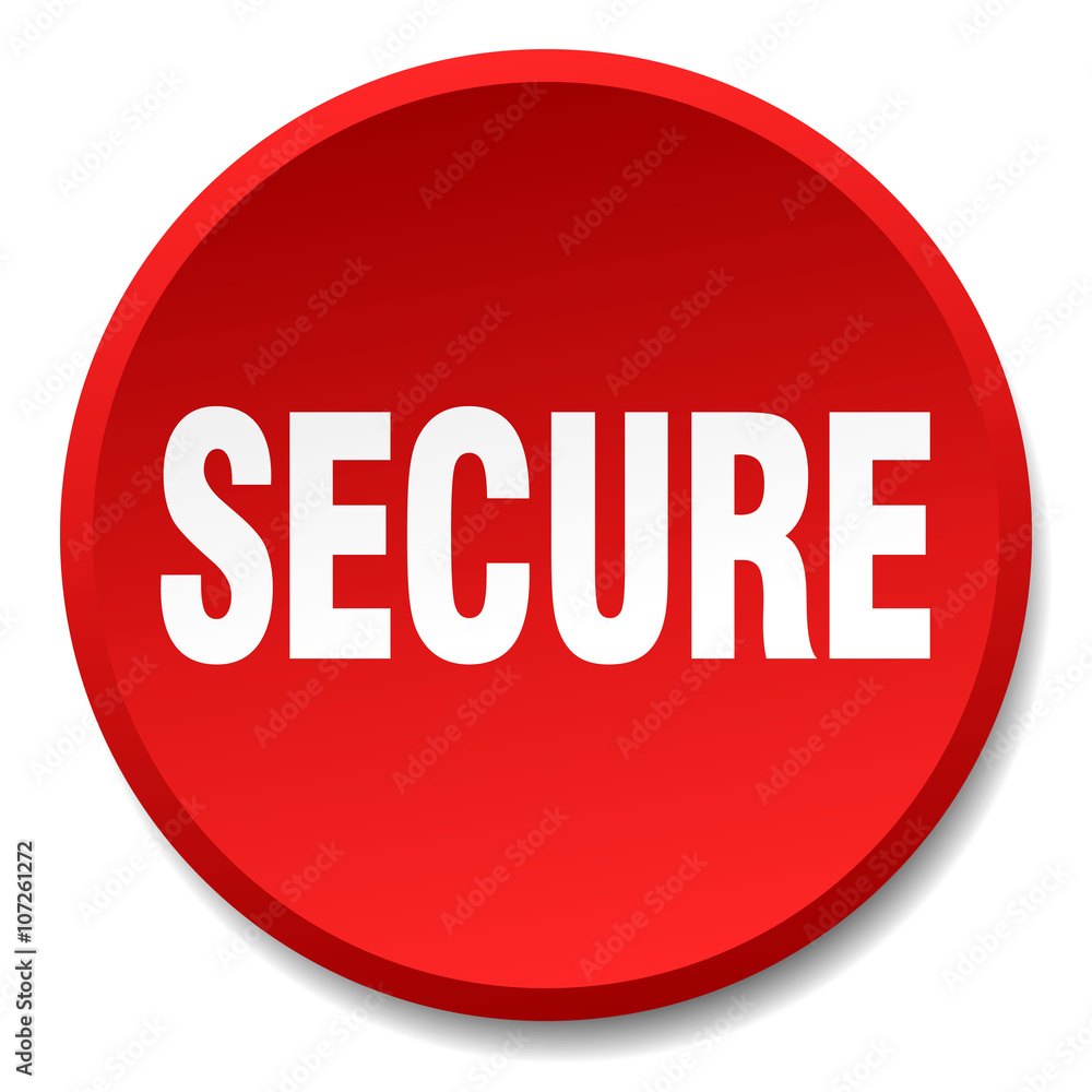 secure red round flat isolated push button secure red round flat isolated push button