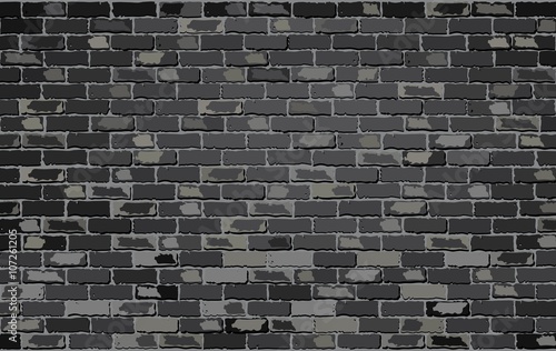 Black brick wall - Illustration, 
Retro grunge gray and black wall vector, 
Seamless realistic Light And Dark black colour brick wall, 
Black abstract grunge illustration