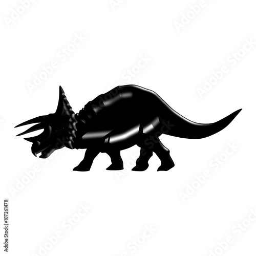 triceratops dinosaur silhouette  © tcheres