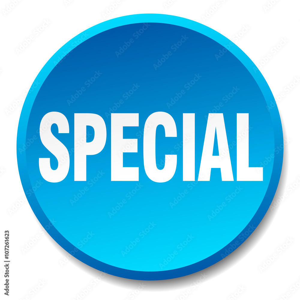 special blue round flat isolated push button special blue round flat isolated push button