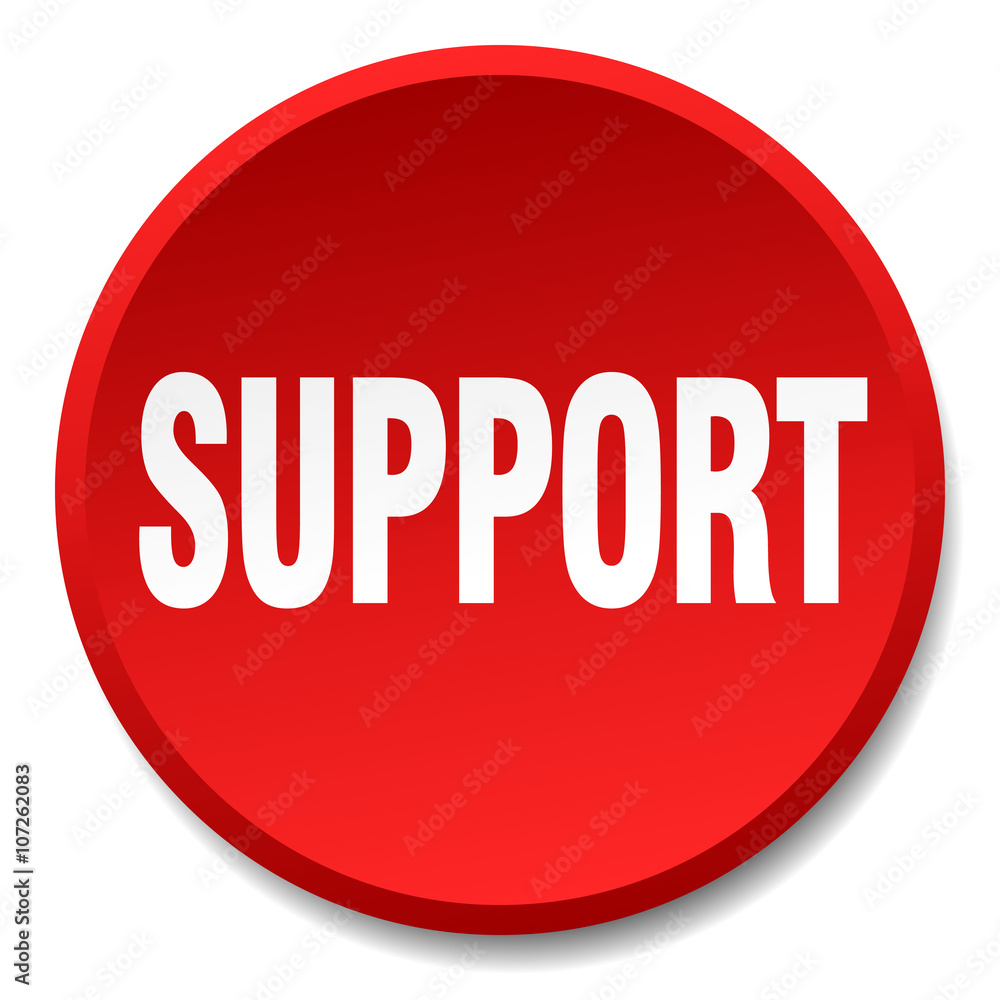 support red round flat isolated push button support red round flat isolated push button