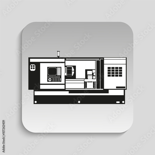 Industrial equipment. Machine. Vector icon.
