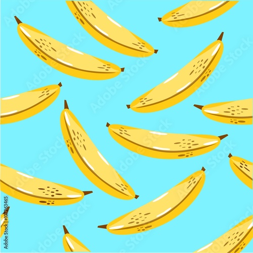 Seamless Banana background in blue