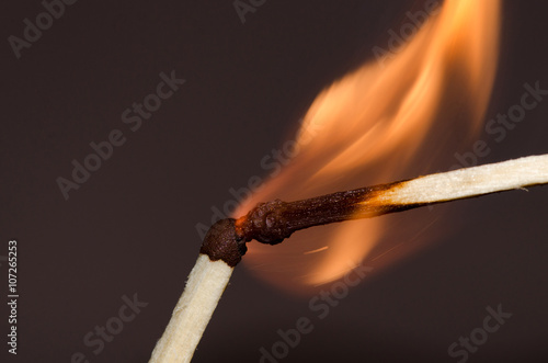 Two burning matches/ one matchstick will ignite another