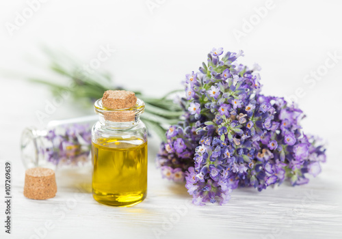 Wellness treatments with lavender flowers.