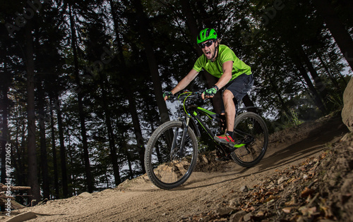 Rider in action at Mountain Bike