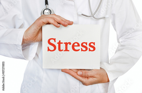 Stress card in hands of Medical Doctor