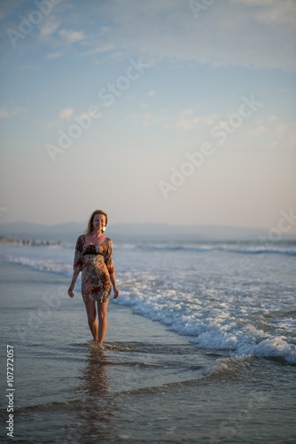 Lady on the beach