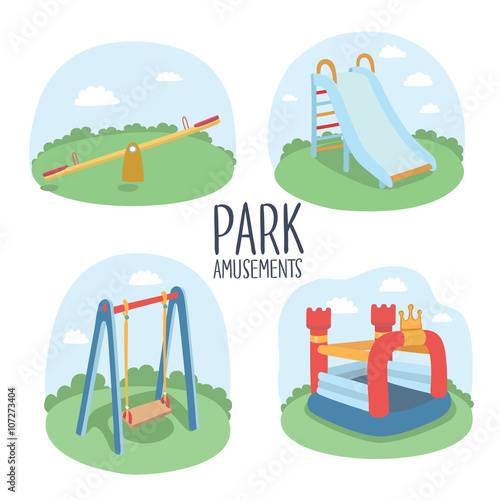 Playground elements vector  illustration