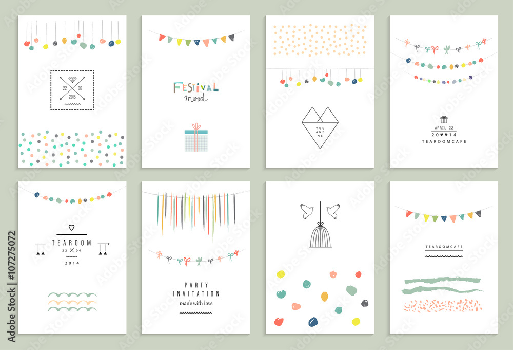 custom made wallpaper toronto digitalCollection of hand drawn party cards and invitations.